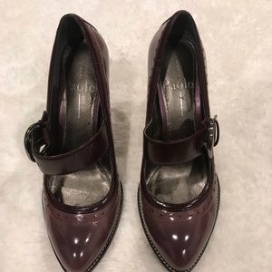 Pablo Linea Mary Jane eggplant purple heel pump